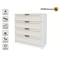 Kомод Тренд КТ-К100 (Белый ЛДСП/ Кашемир ЛМДФ) Ш1000 В1020 Г451